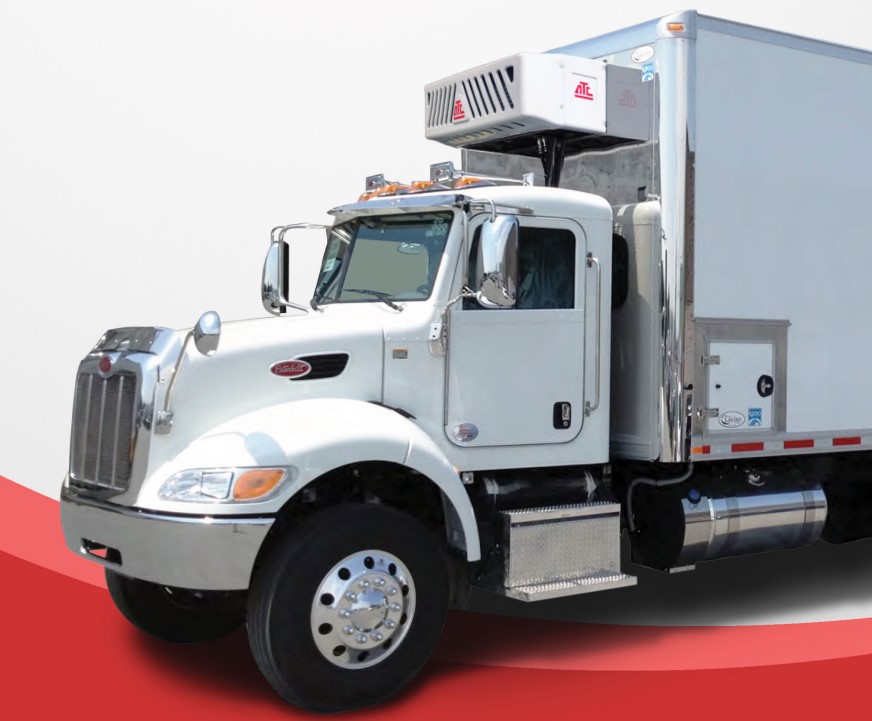 Unité ATC Série 20 MA installée sur un camion médium Peterbilt — Réfrigération Leduc & Fils